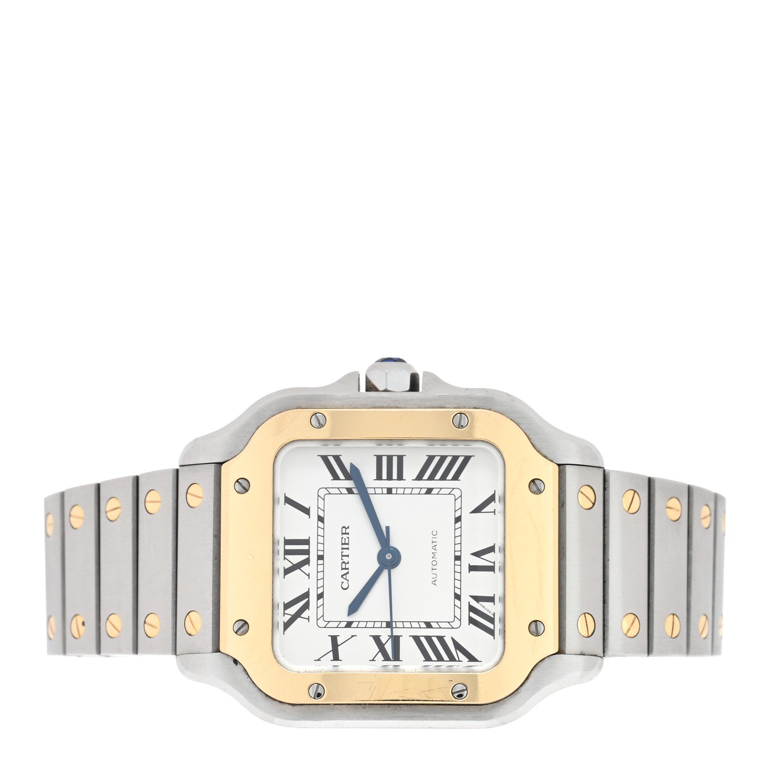 Cartier Stainless Steel 18K Yellow Gold 35mm Santos de Cartier Automatic Watch 2 of 5