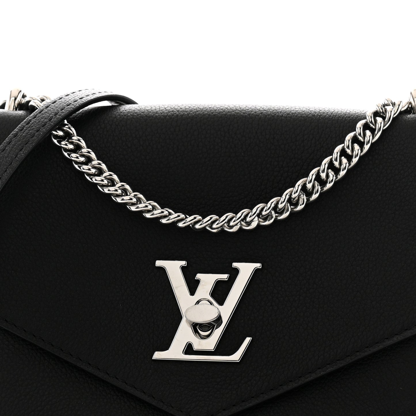 Soft Calfskin My Lockme Chain Bag BB Black