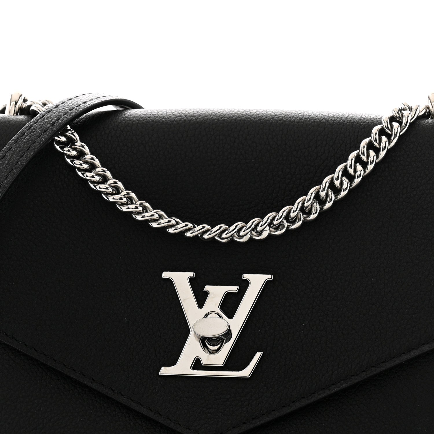 Louis Vuitton Soft Calfskin My Lockme Chain Bag BB Black 7 of 9