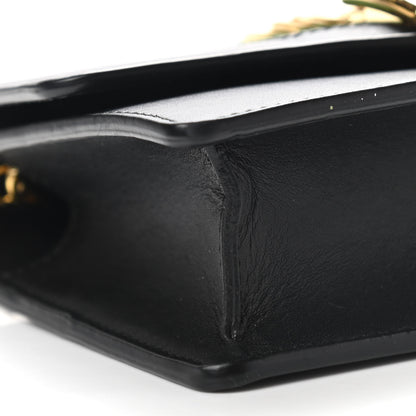 Gucci Calfskin Super Mini Sylvie Chain Shoulder Bag Black 8 of 9