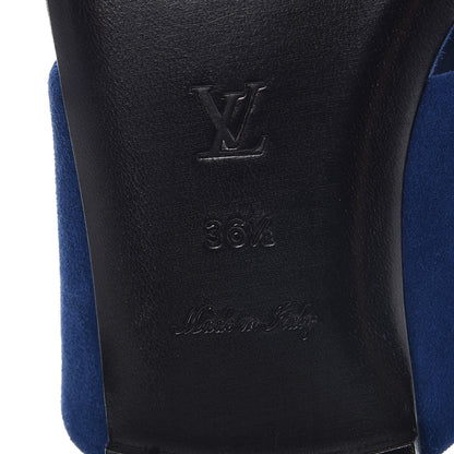 Louis Vuitton Suede Bayfront Mule Sandals 36.5 Blue Nuit 6 of 8