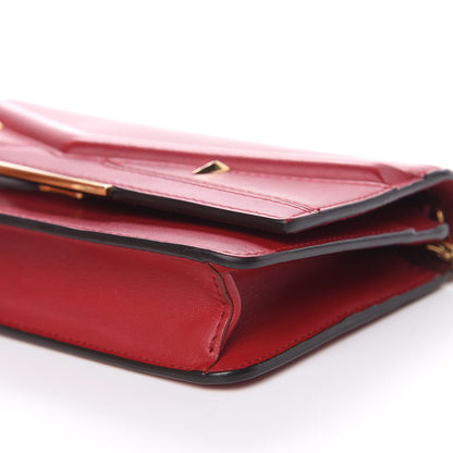 Fendi Vitello Century Eyebrow Monster Eyes Embossed Tube Wallet on Chain Fragola 9 of 11