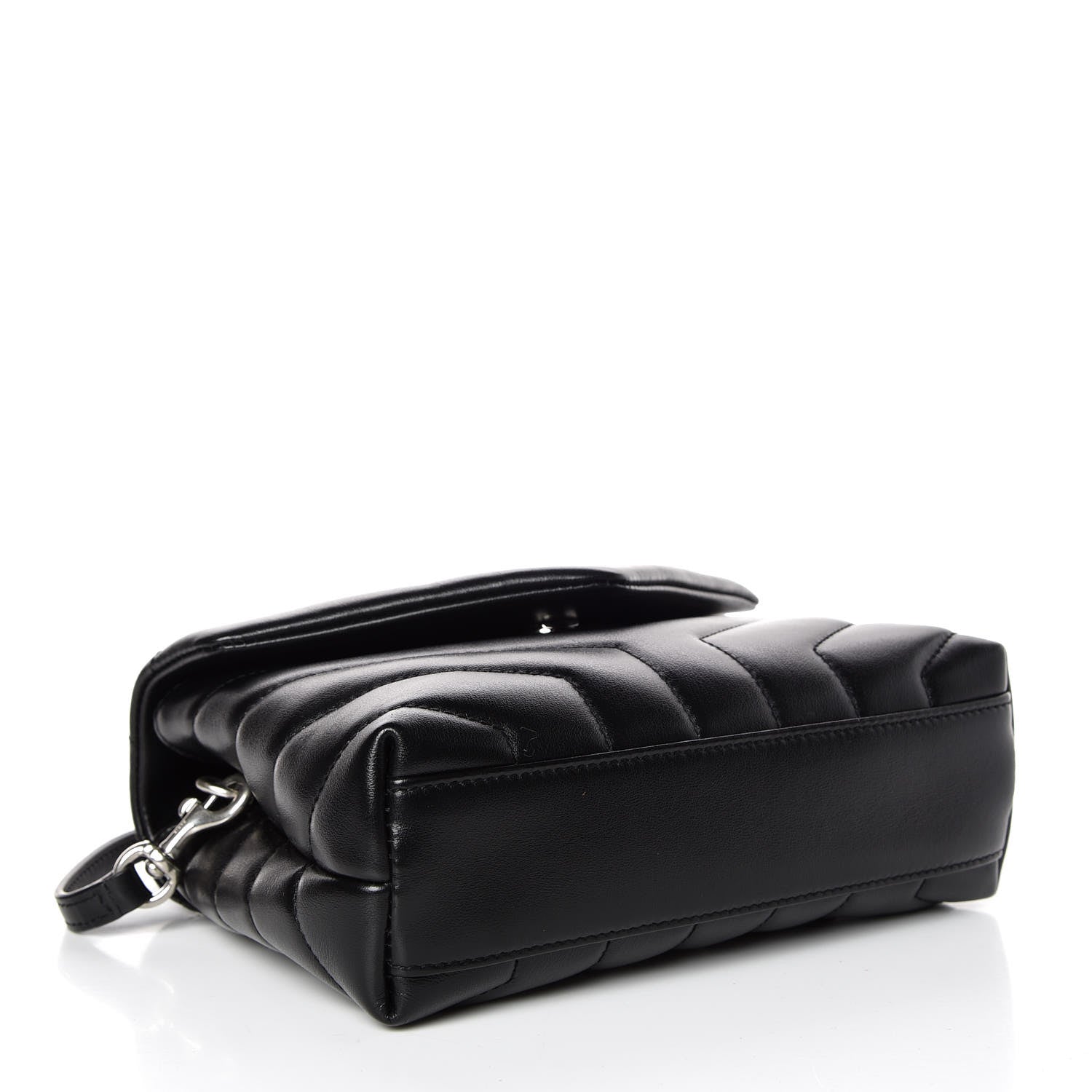 Saint Laurent Calfskin Y Quilted Monogram Toy Loulou Crossbody Bag Black 4 of 9