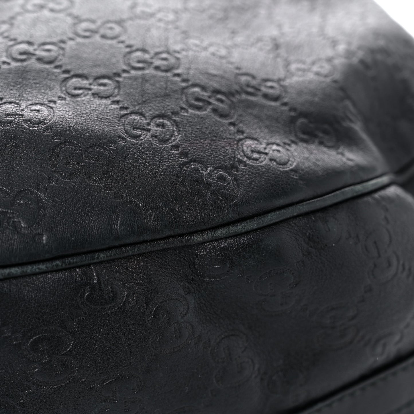 Guccissima Large GG Twins Hobo Black