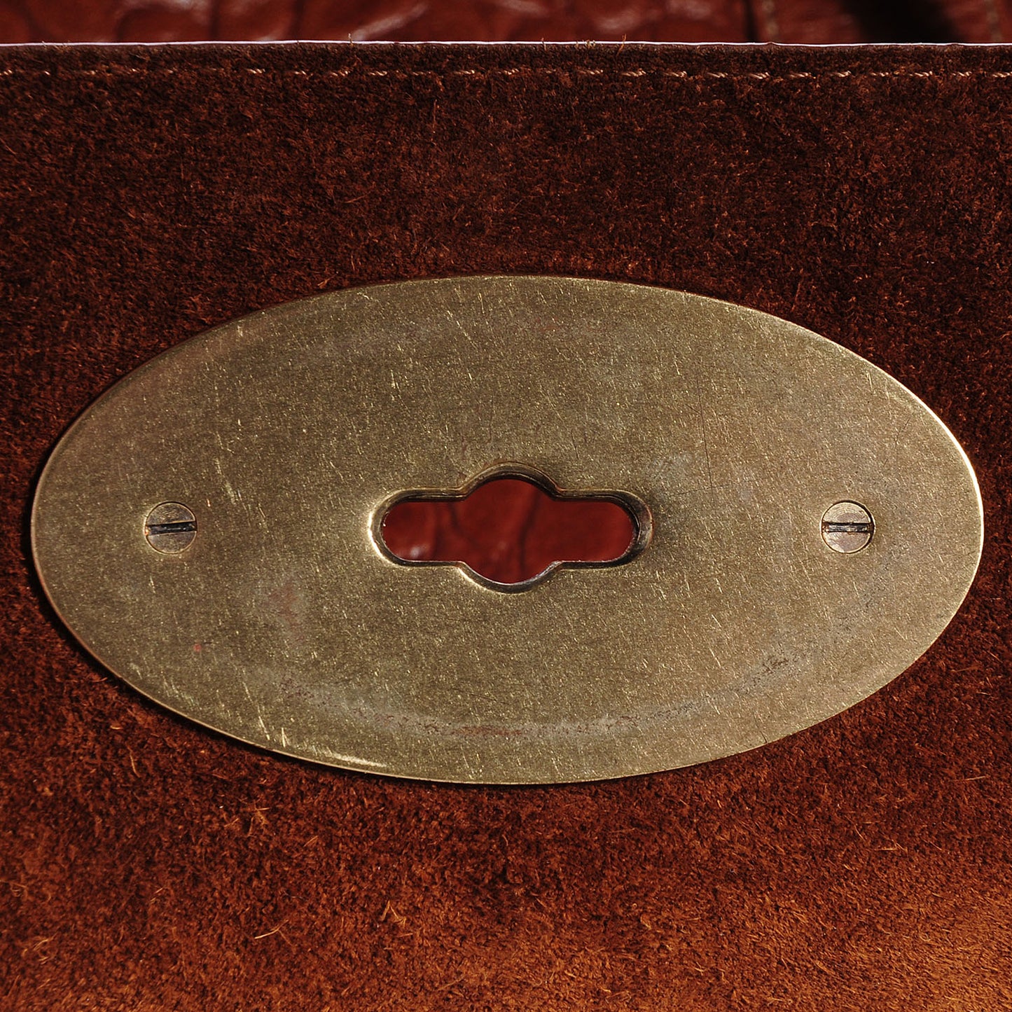 Crocodile Embossed Bayswater Satchel Oak