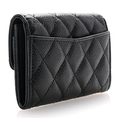 Chanel Caviar Quilted Flap Card Holder Wallet Black 3 of 8
