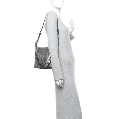 Givenchy Metallic Calfskin Small Voyou Bag Silver 2 of 10