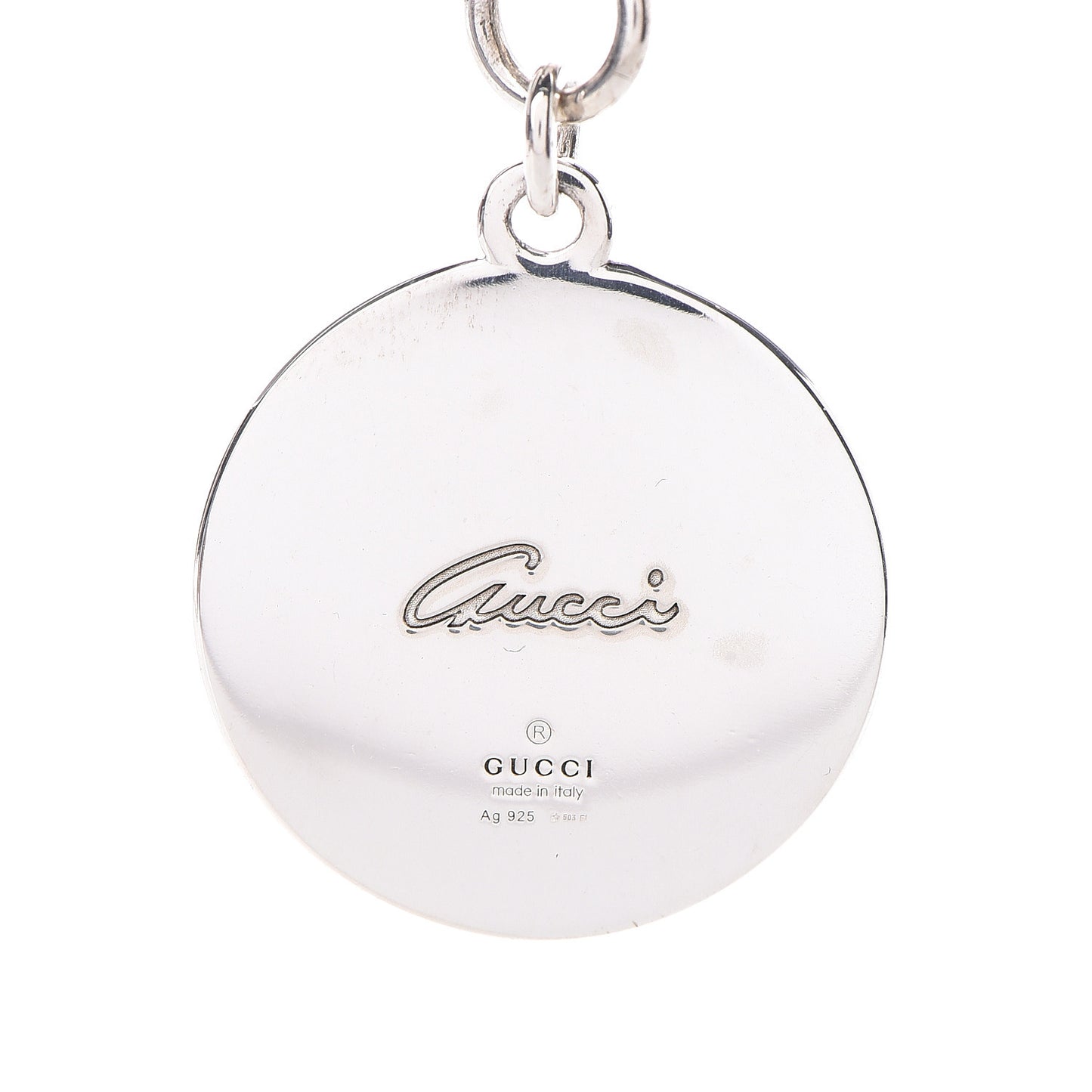 Sterling Silver Flora Round Pendant Necklace