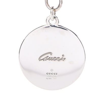 Gucci Sterling Silver Flora Round Pendant Necklace 5 of 5