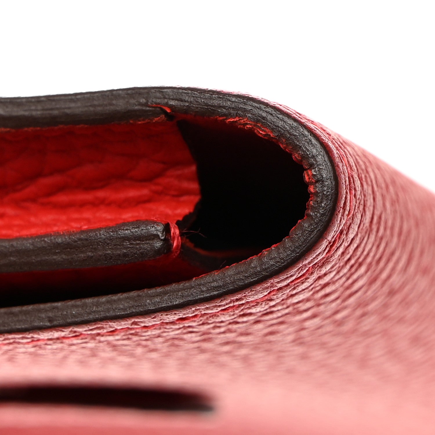 Hermes Togo Dogon Card Case Rouge Pivoine 9 of 11