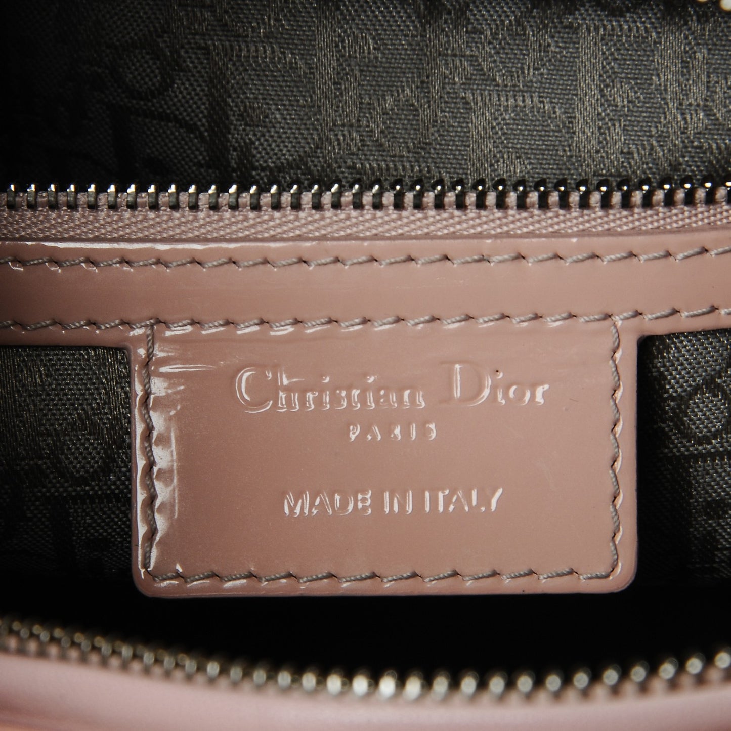 Patent Cannage Large Lady Dior Light Pink