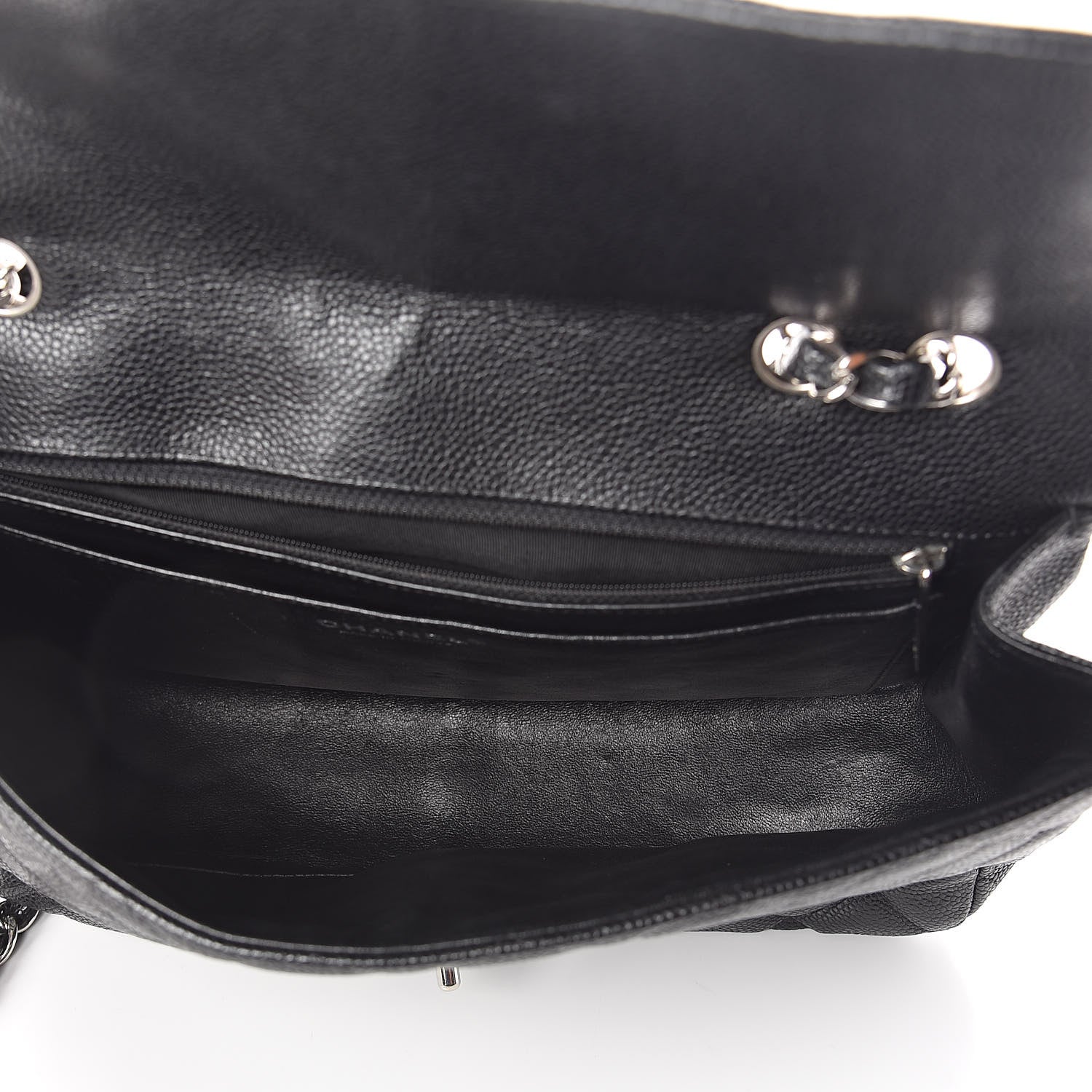 Chanel Caviar Quilted Jumbo Single Flap Black 5 of 10