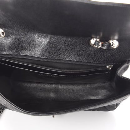 Chanel Caviar Quilted Jumbo Single Flap Black 5 of 10