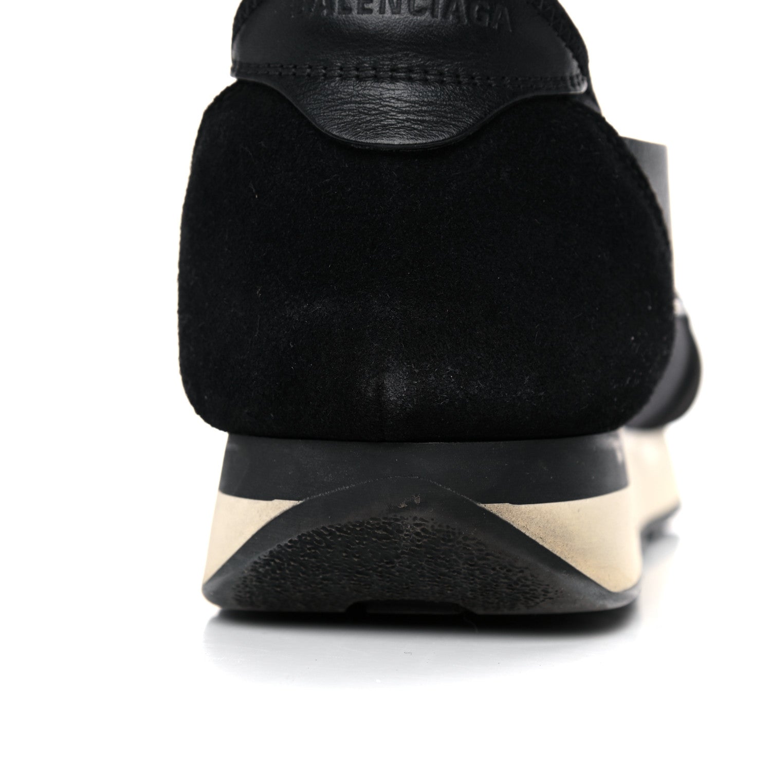 Balenciaga Mesh Calfskin Neoprene Suede Mens Race Runner Sneakers 45 Black 16 of 23