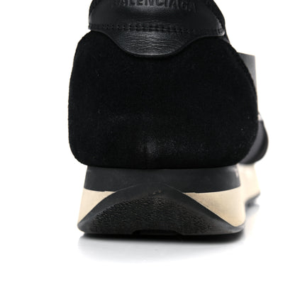 Balenciaga Mesh Calfskin Neoprene Suede Mens Race Runner Sneakers 45 Black 16 of 23