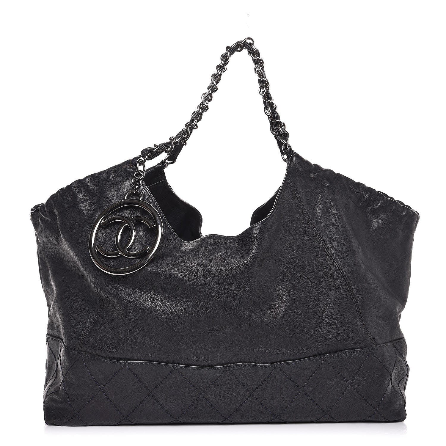 Chanel Calfskin Baby Coco Cabas Navy Blue 1 of 8