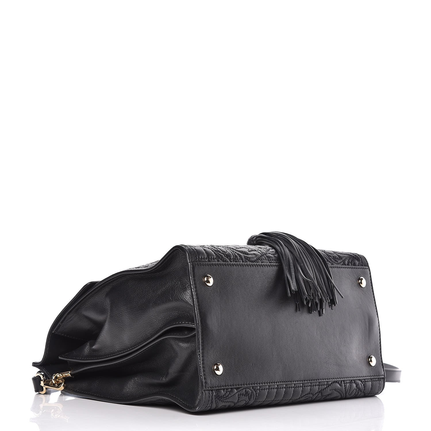 Versace Barocco Quilted Nappa Vanitas Bag Black 4 of 11