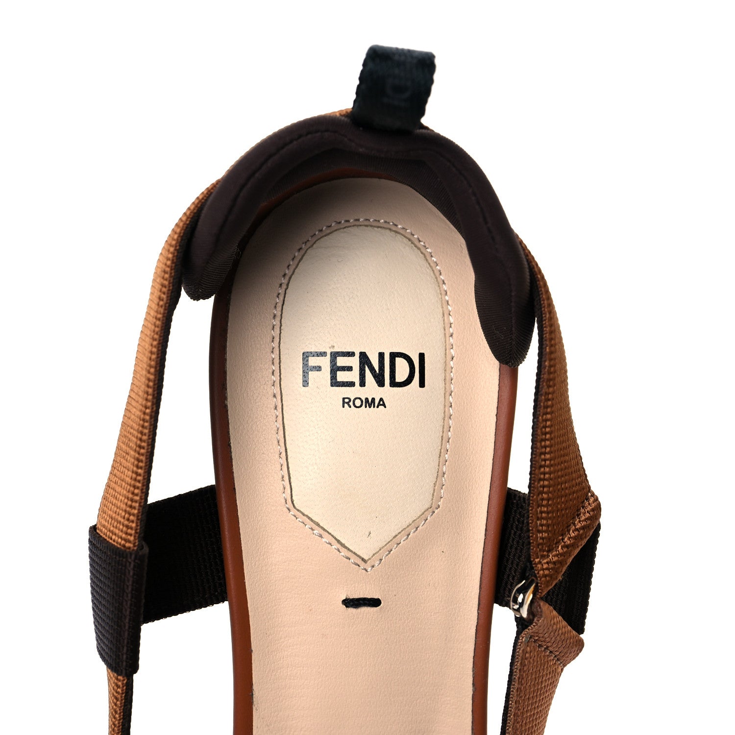 Fendi Mesh Velvet Karligraphy Colibri 55mm Slingback Pumps 38 Nocciola 7 of 9