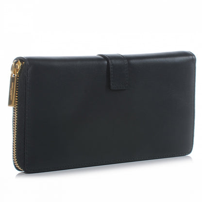Saint Laurent Leather Y Line Zip Around Wallet Black 3 of 7