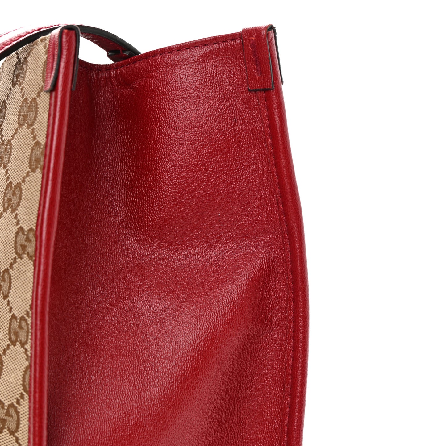 Monogram New Sakai Calfskin Lux Horsebit 1955 Tote Bag Beige Ebony New Cherry Red