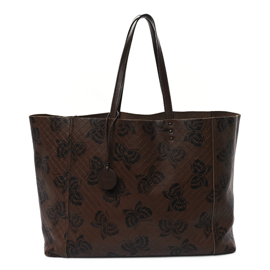 Nappa Intrecciato Butterfly Tote Brown