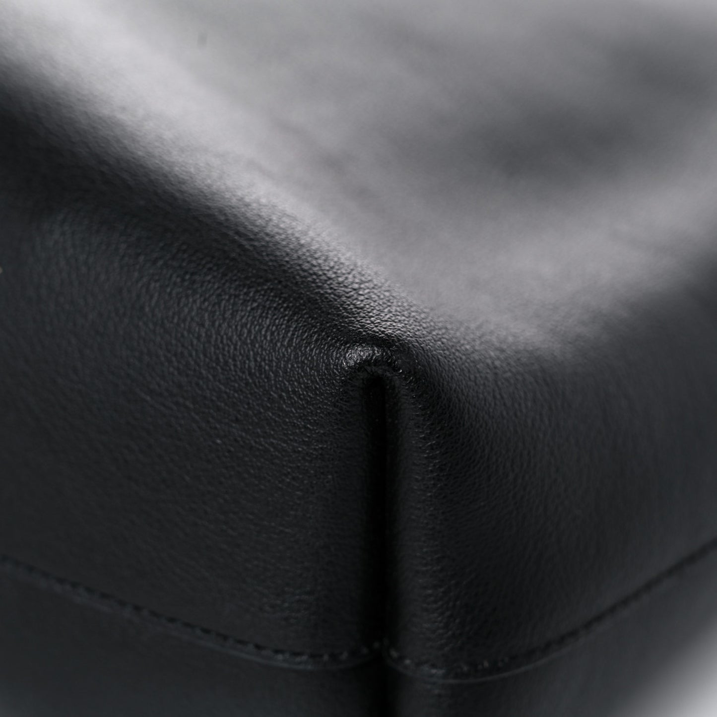 Calfskin Medium Shopping Tote Black