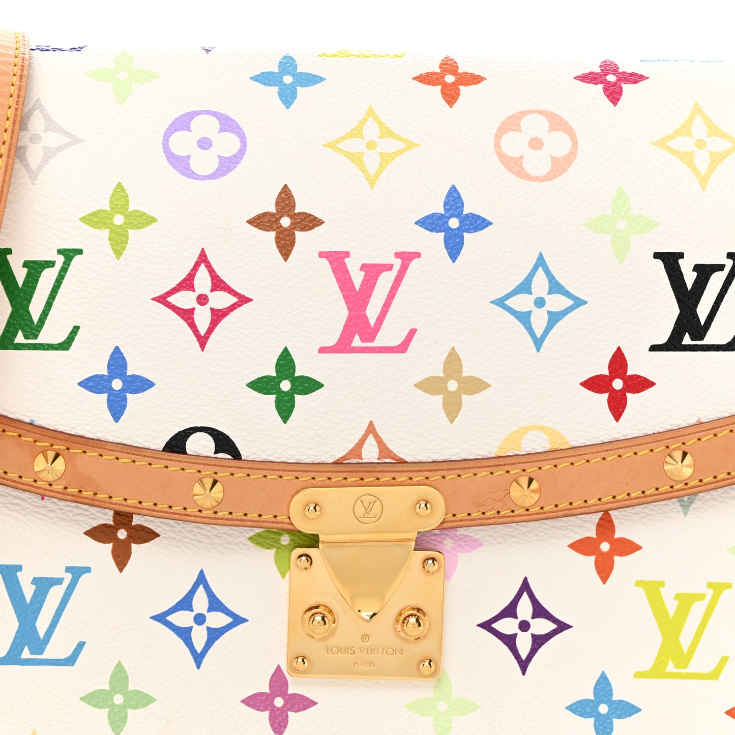 LOUIS VUITTON Monogram Multicolor Sologne White