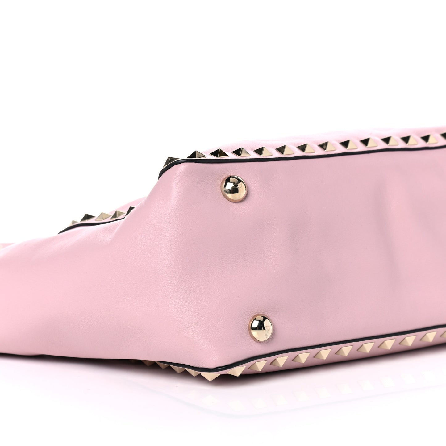 Vitello Small Rockstud Tote Water Rose