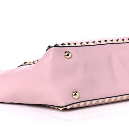Valentino Garavani Vitello Small Rockstud Tote Water Rose 7 of 13