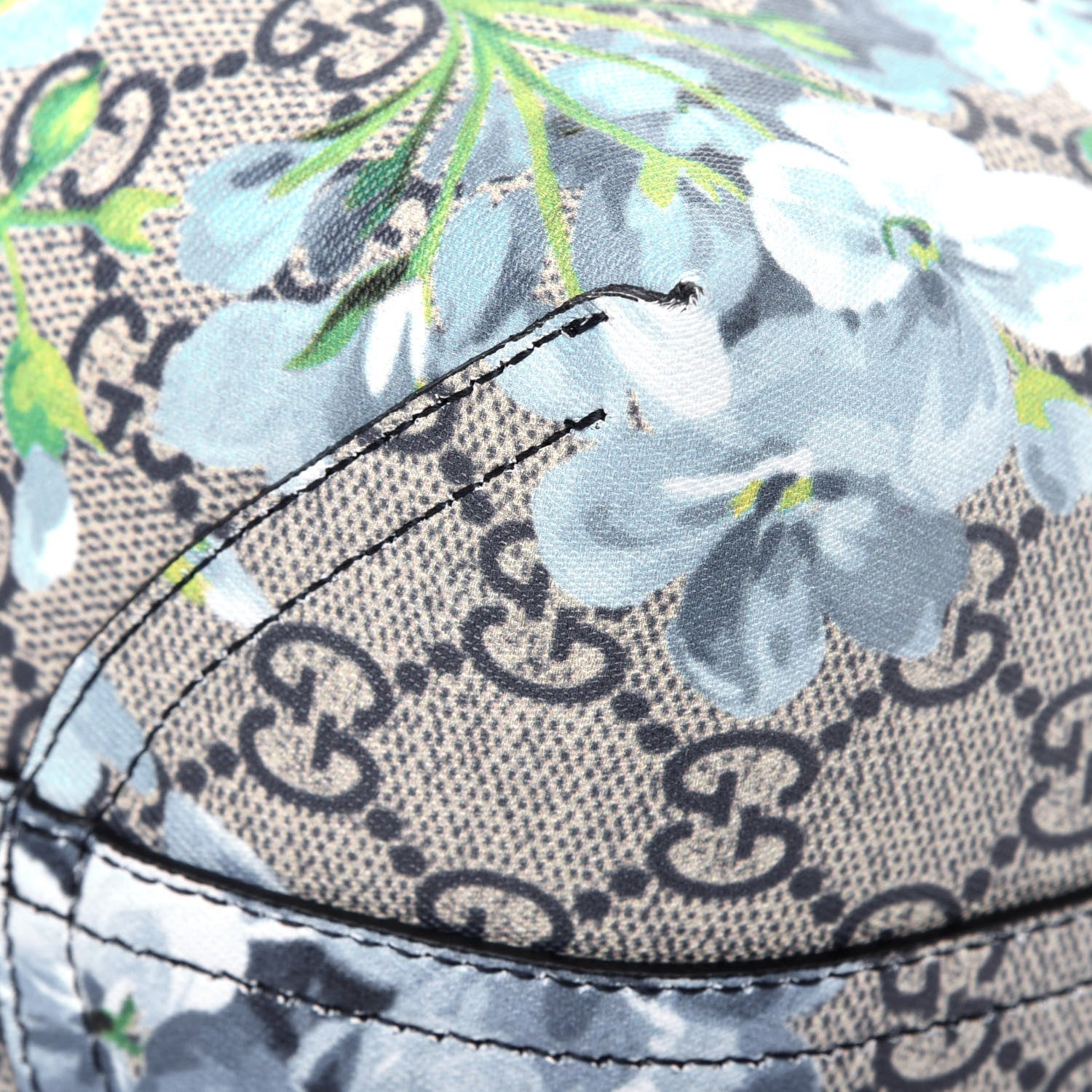Gucci GG Supreme Monogram Blooms Medium Reversible Tote Beige Blue Navy 14 of 19