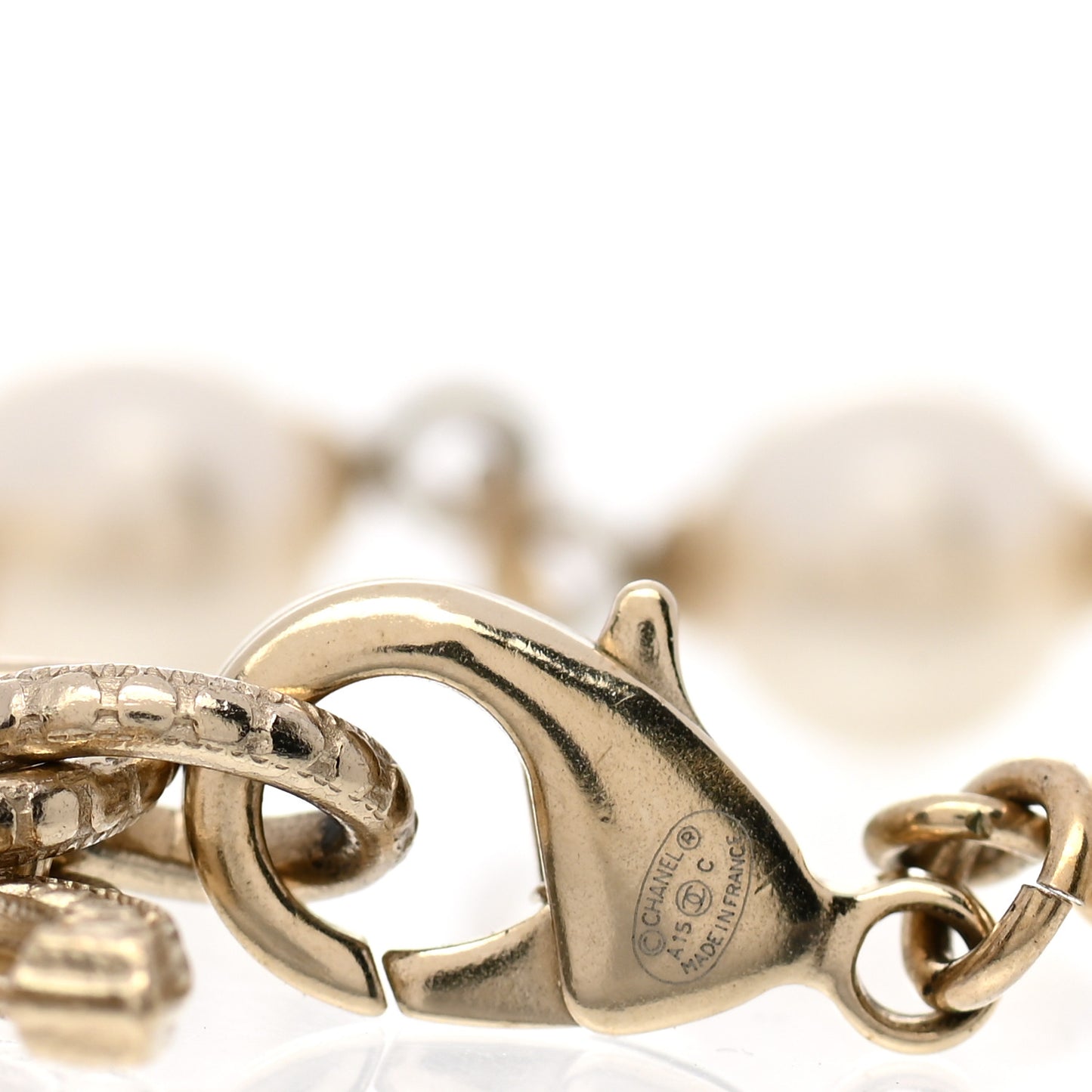 Pearl CC Bracelet Gold