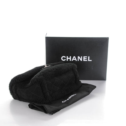 Chanel Shearling Lambskin Pearl Flap Black 3 of 8