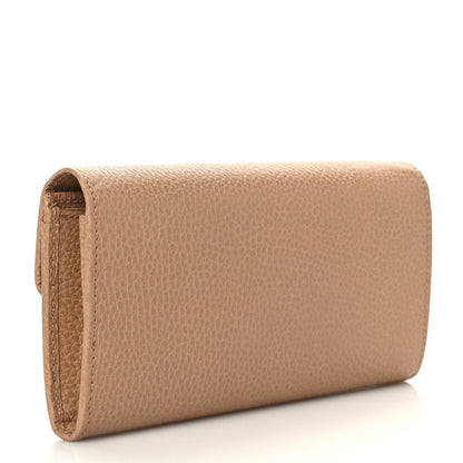 Gucci Dollar Calfskin Interlocking G Continental Wallet Camelia 3 of 7