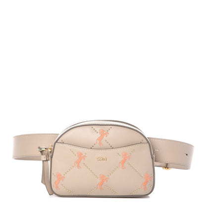 Chloe Smooth Calfskin Little Horses Embroidered Signature Belt Bag Pastel Grey 1 of 9