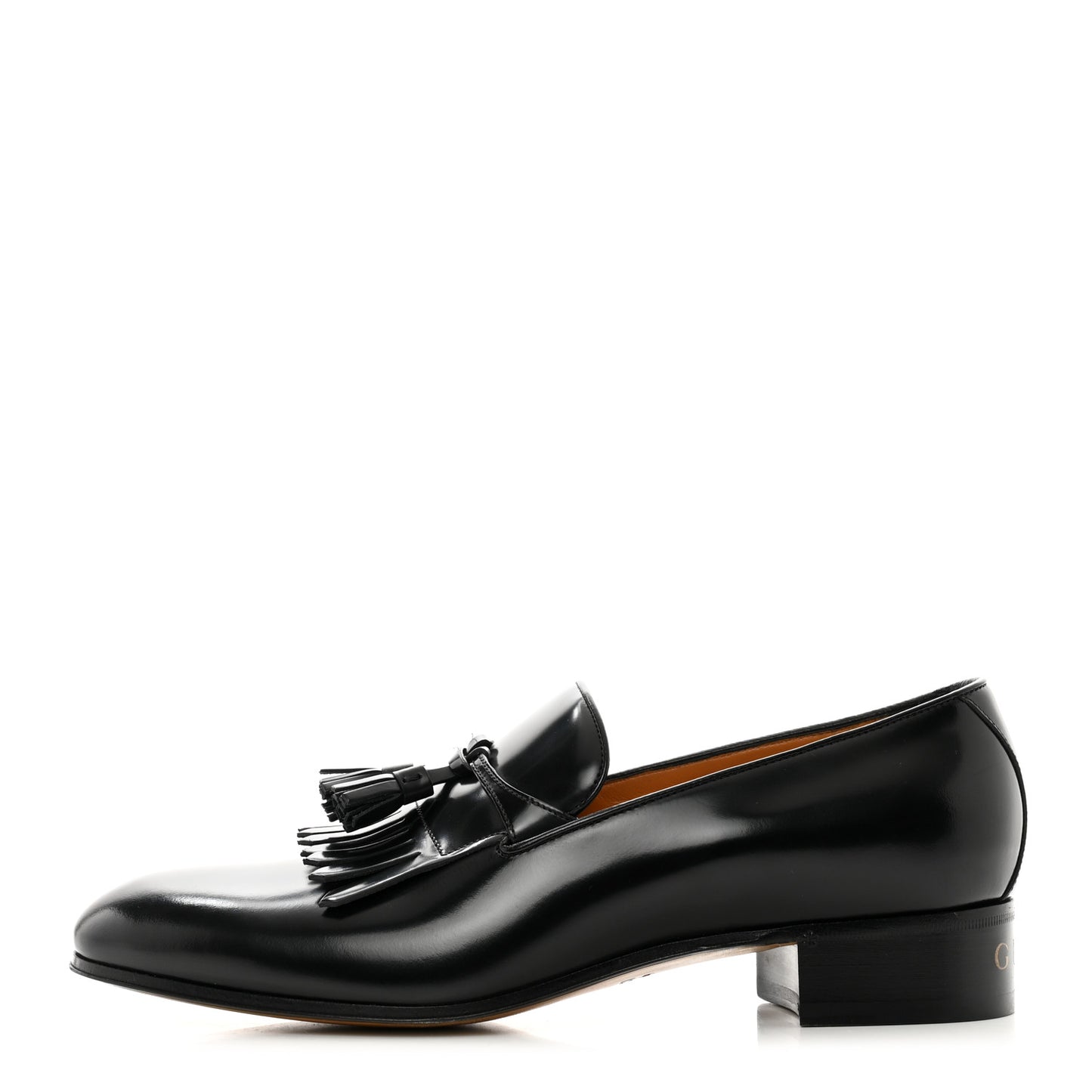 Calfskin Mens Tassel Loafers 9 Black