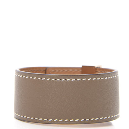 Hermes Swift Collier de Chien CDC 24 Bracelet T1 Etoupe 3 of 6