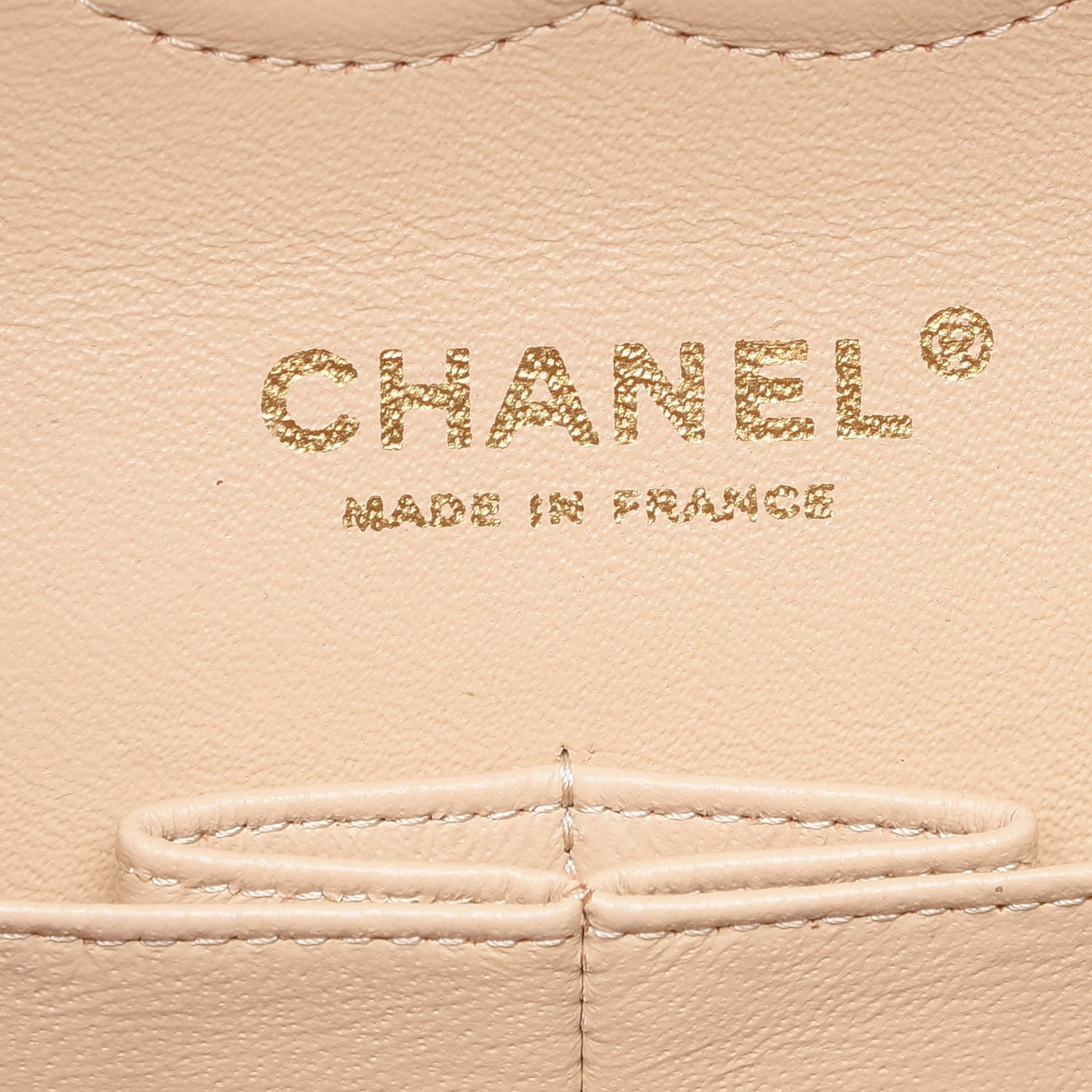 Caviar Quilted Medium Double Flap Beige Clair