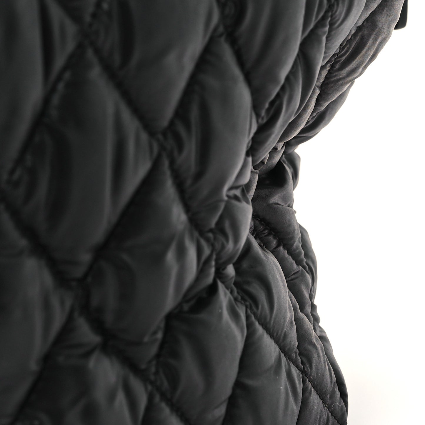 Nylon Quilted Large Coco Cocoon Tote Black
