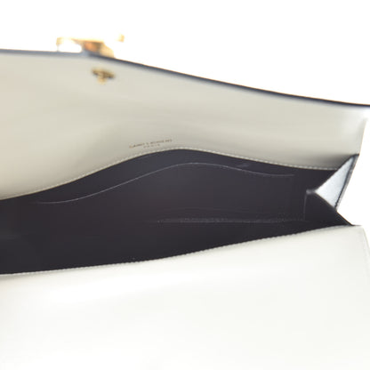 Saint Laurent Smooth Calfskin Monogram Sulpice Clutch Black White 5 of 9