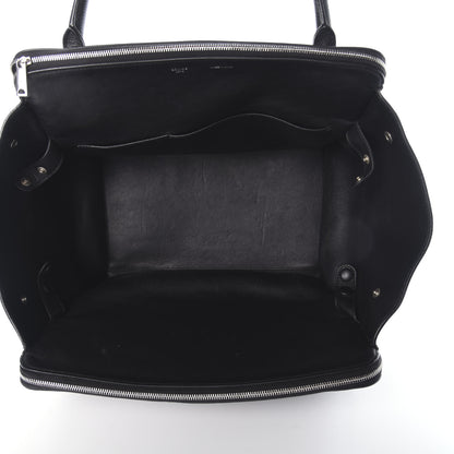 Celine Drummed Calfskin Suede Double Zip Trapeze Black 5 of 9