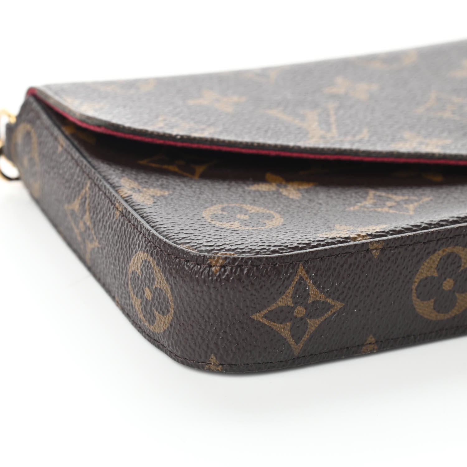 Louis Vuitton Monogram Pochette Felicie Chain Wallet Fuchsia 8 of 10