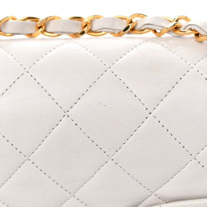 Chanel Lambskin Quilted Medium Double Flap White 16 of 20