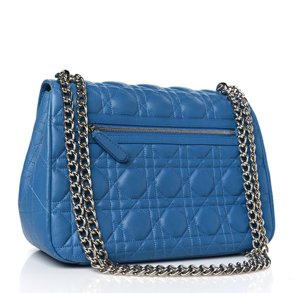 Christian Dior Lambskin Cannage Large Miss Dior Flap Blue 3 of 8