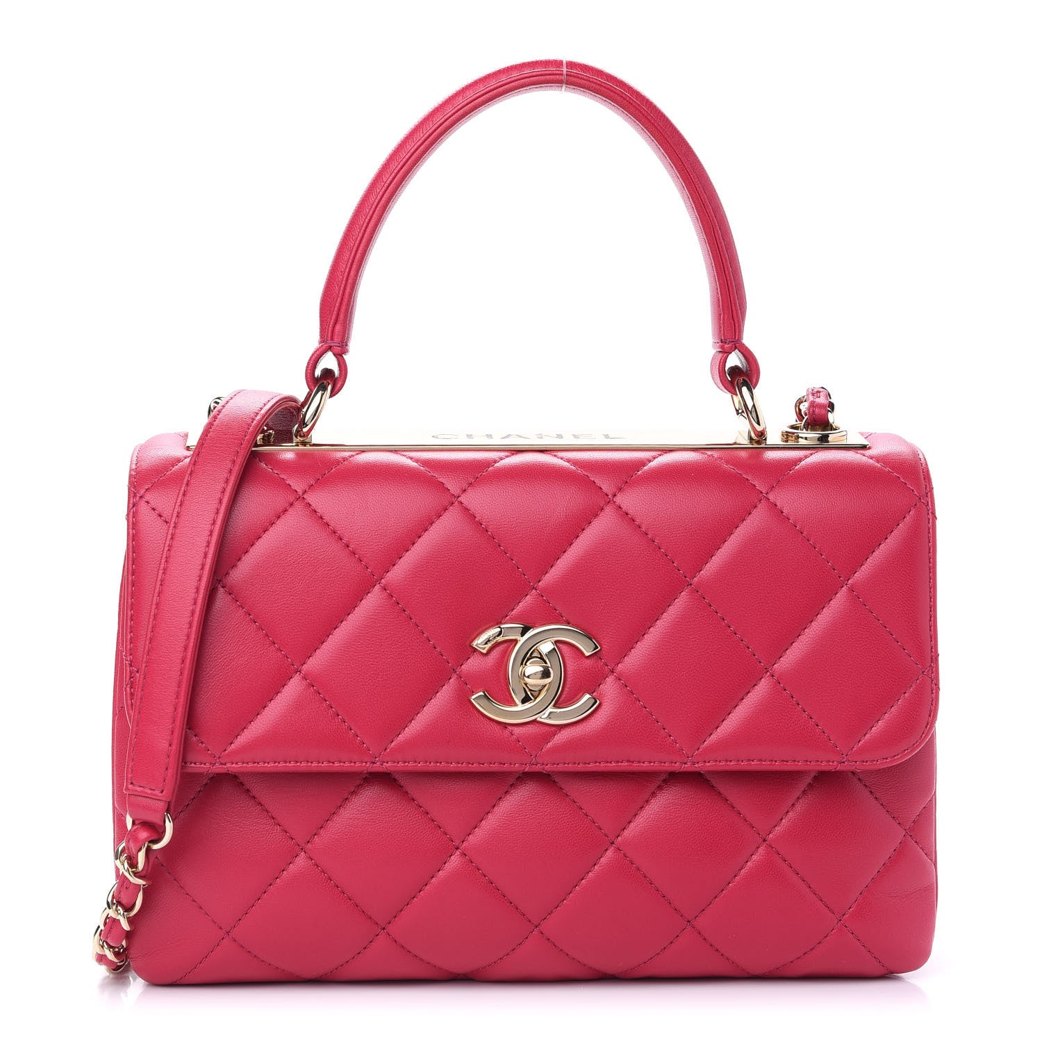 Chanel Lambskin Quilted Small Trendy CC Flap Dual Handle Bag Pink 1 of 8
