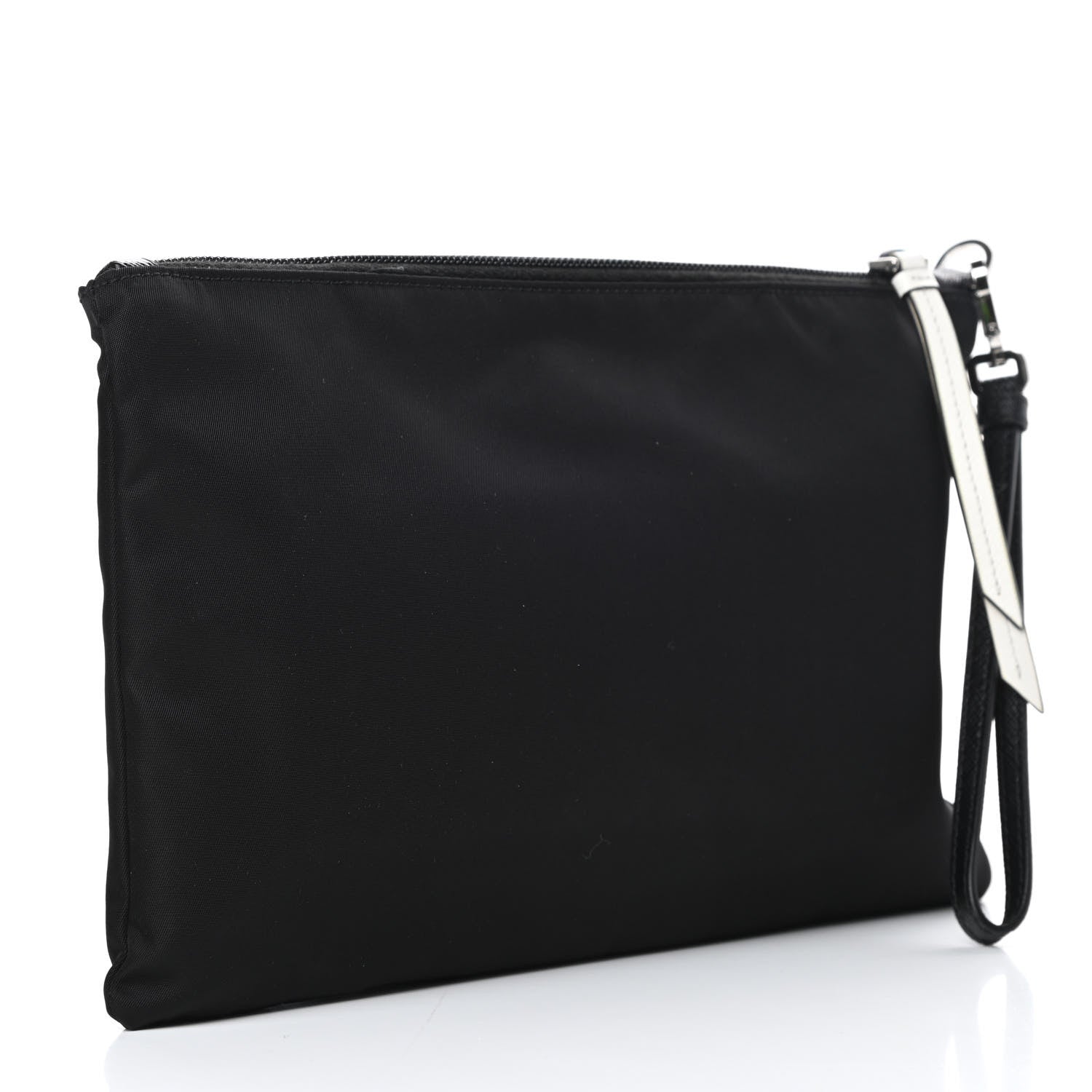 Prada Tessuto Nylon Saffiano Patch Camouflage Pouch Blue Black 4 of 8