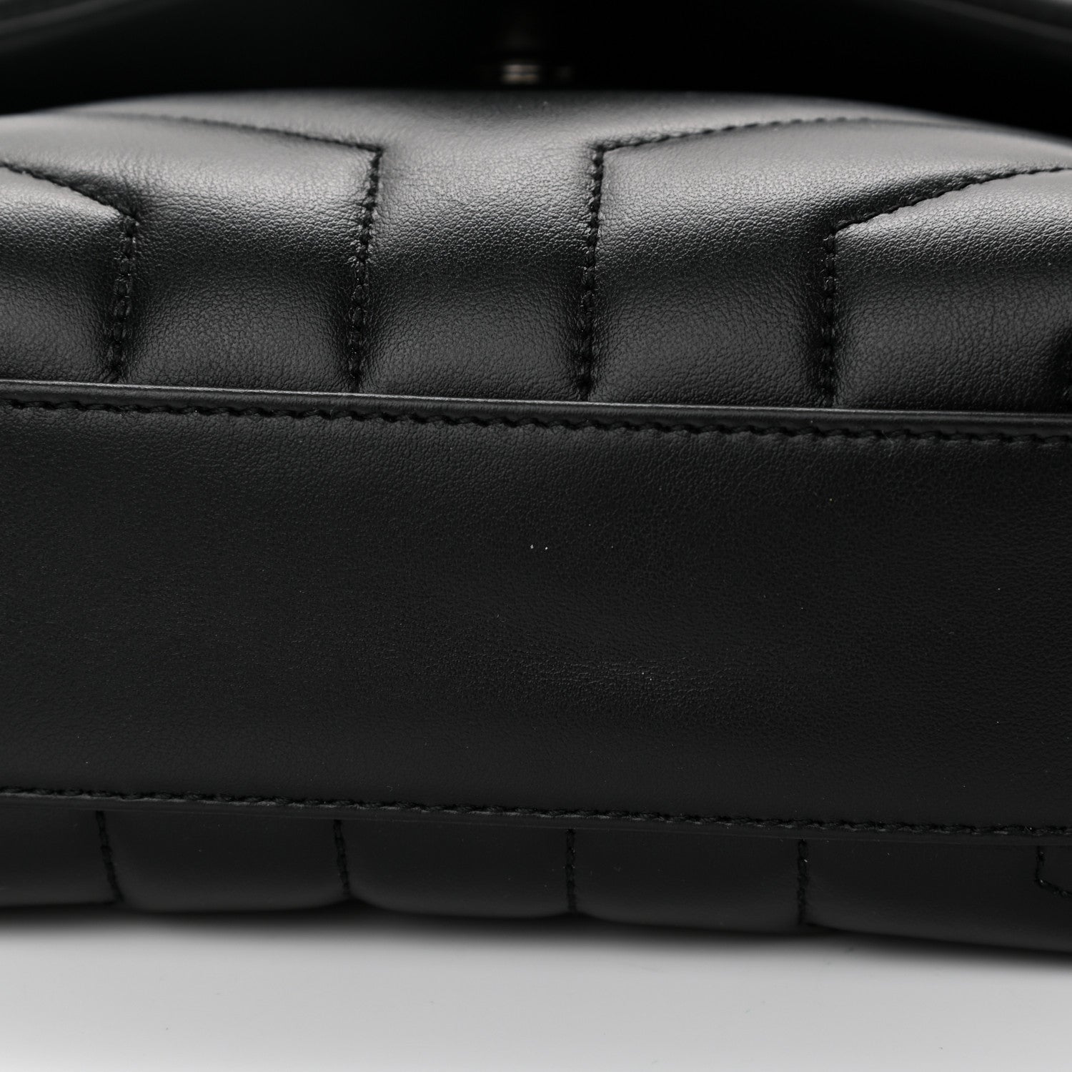 Saint Laurent Calfskin Y Quilted Monogram Toy Loulou Crossbody Bag Black 12 of 13