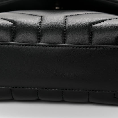 Saint Laurent Calfskin Y Quilted Monogram Toy Loulou Crossbody Bag Black 12 of 13