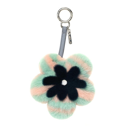 Fendi Mink Fur Vitello Dolce Pequin Flowerland Bag Charm Nausica Medea 1 of 4