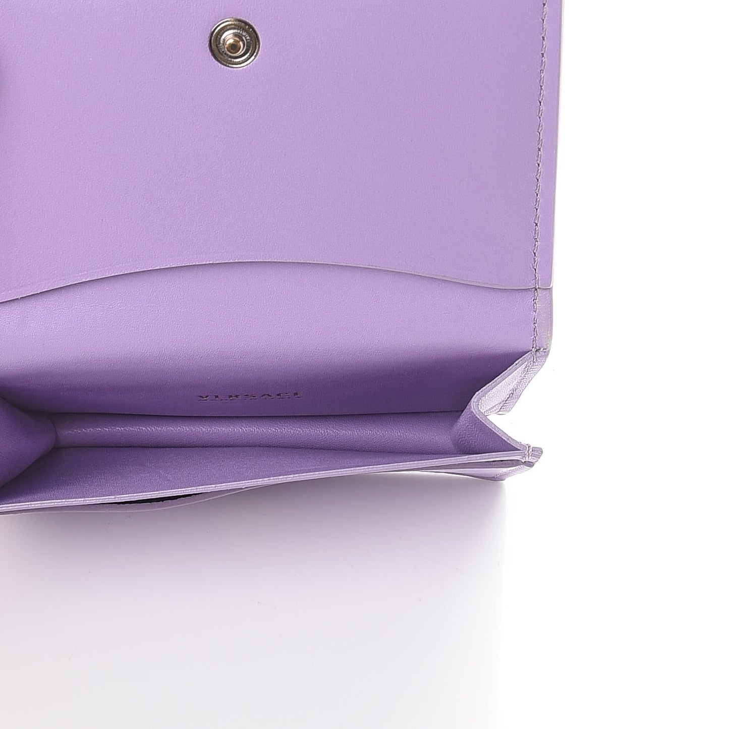 Calfskin Flower Barocco Coin Pouch Violet