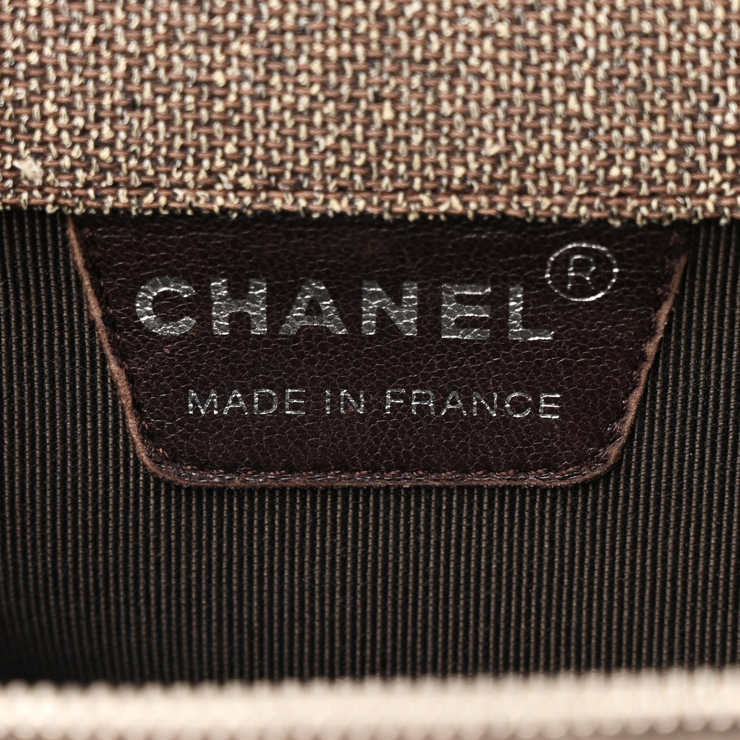 Chanel Tweed Quilted Chocolate Bar Tote Beige 7 of 11